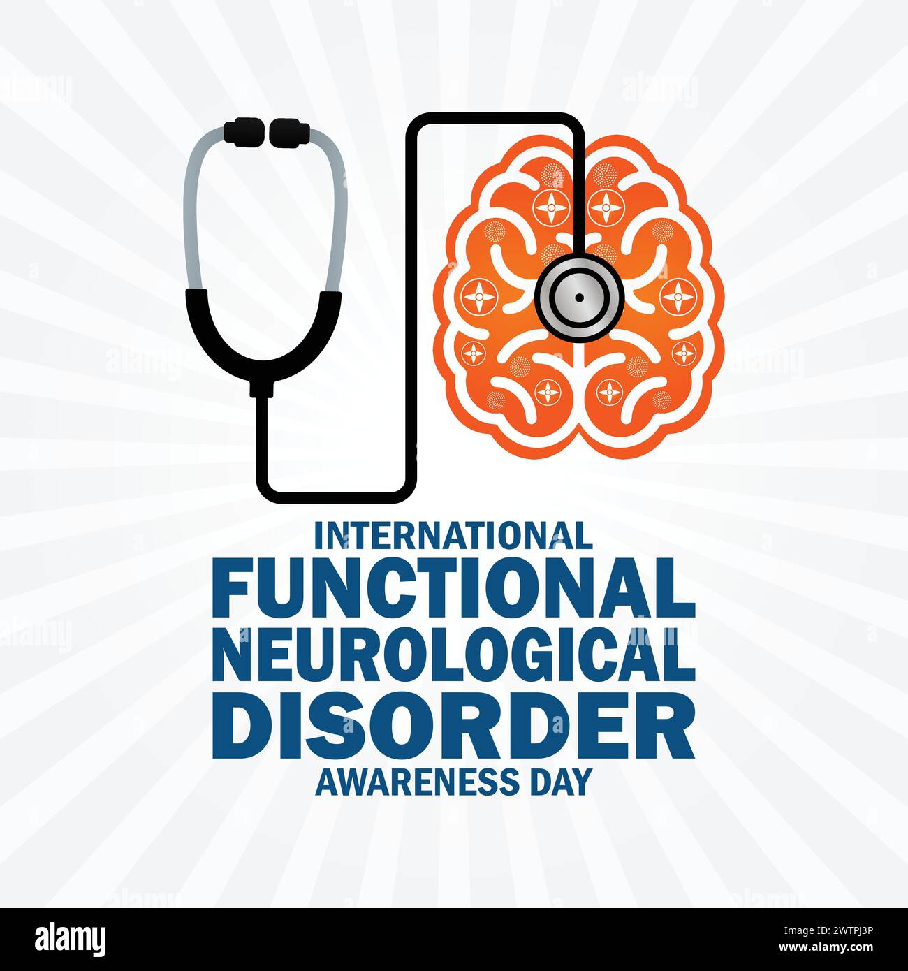 International Functional Neurological Disorder Awareness Day. Holiday concept. Template for background, banner, card, poster with text inscription Stock Vector