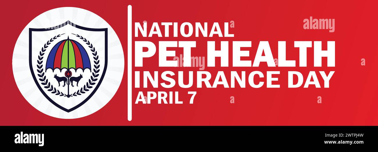 National Pet Health Insurance Day. Suitable for greeting card, poster and banner. Stock Vector