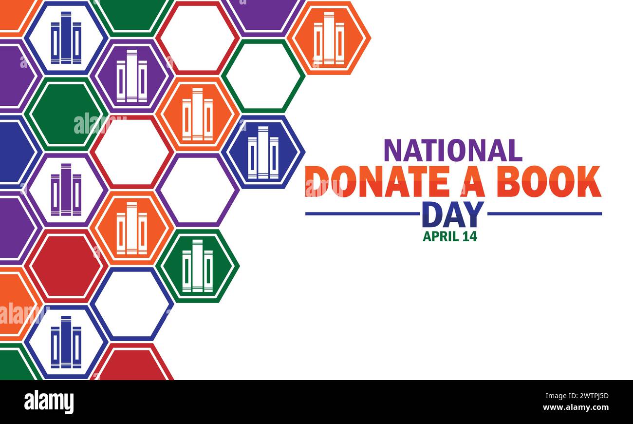 National Donate a Book Day. Holiday concept. Template for background