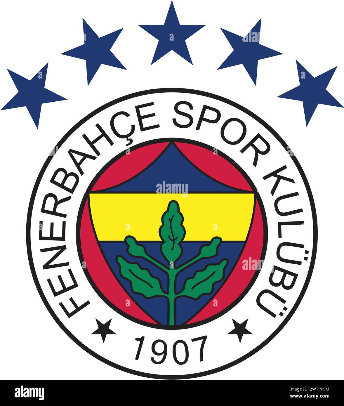 Fenerbahçe logo prepared and cleaned in vector Stock Vector