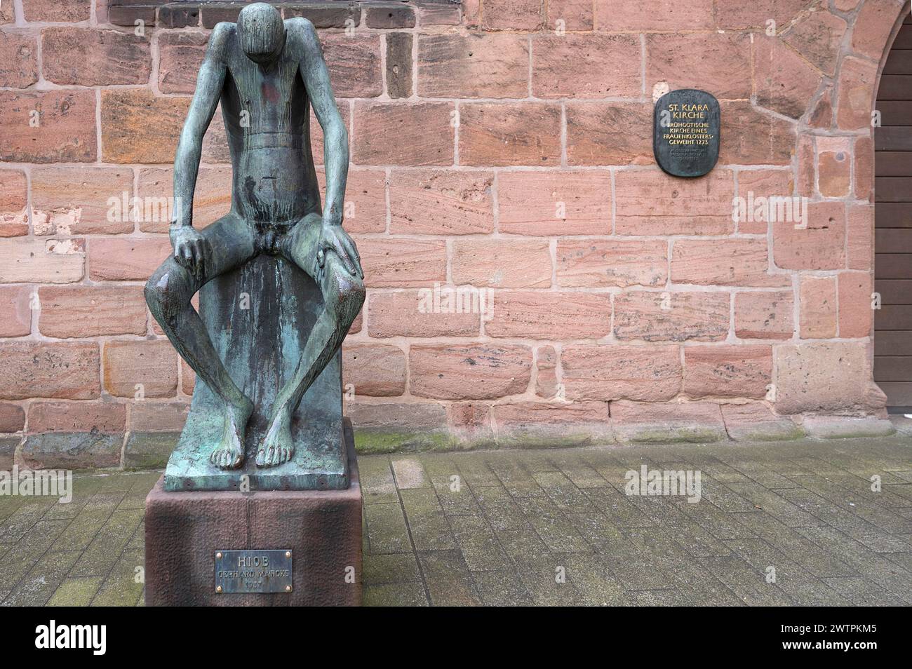 Bronze sculpture of Job, created by the German sculptor Gerhard Marcks