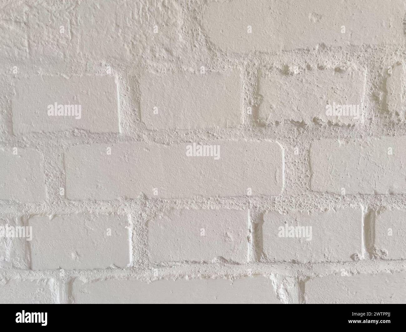 white brick wall texture background Stock Photo