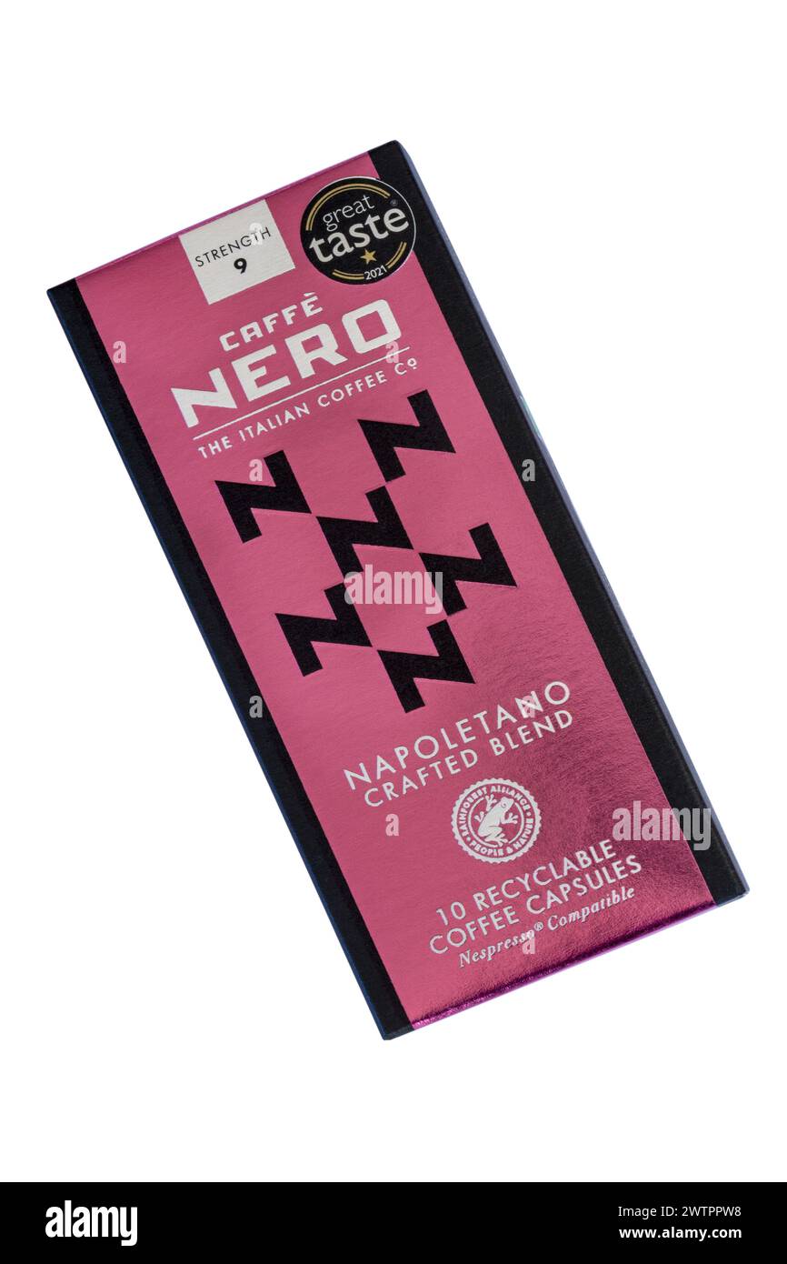 Caffe nero napoletano crafted blend coffee pod hires stock photography