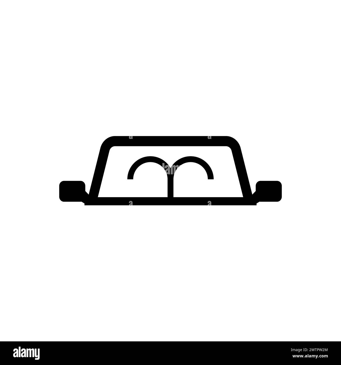 Windshield Wiper and Washer flat vector icon. Simple solid symbol isolated on white background Stock Vector