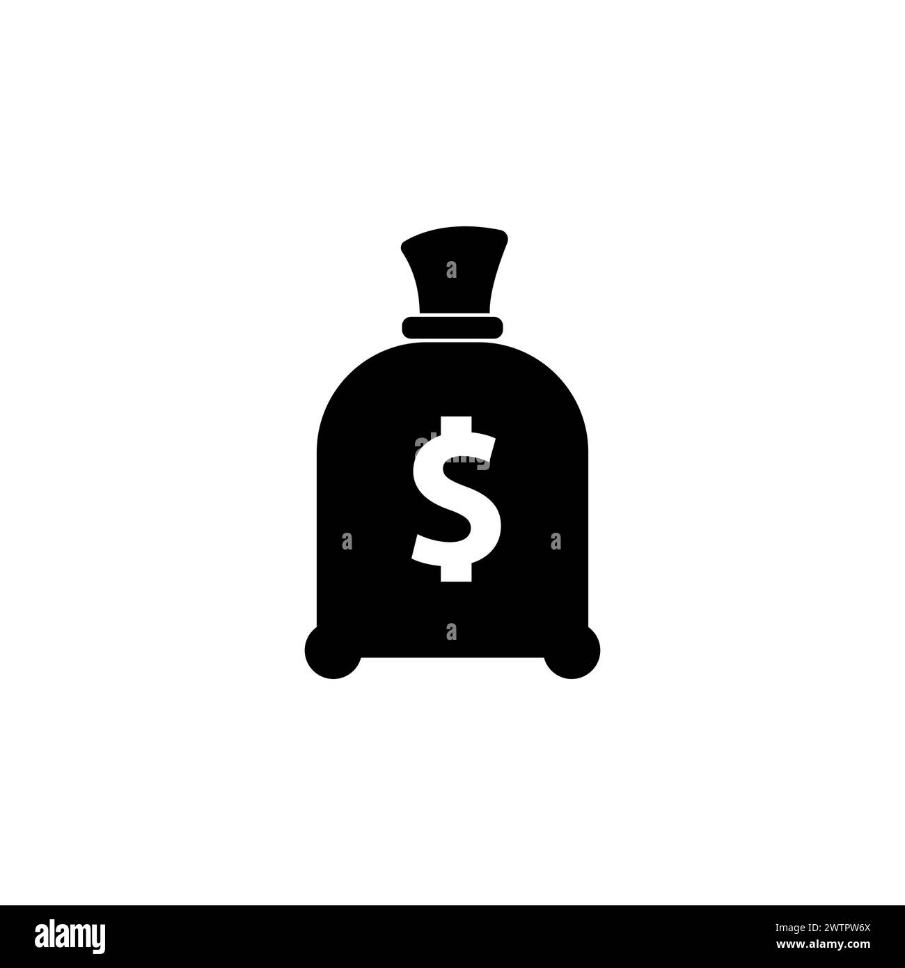Money Bag flat vector icon. Simple solid symbol isolated on white ...