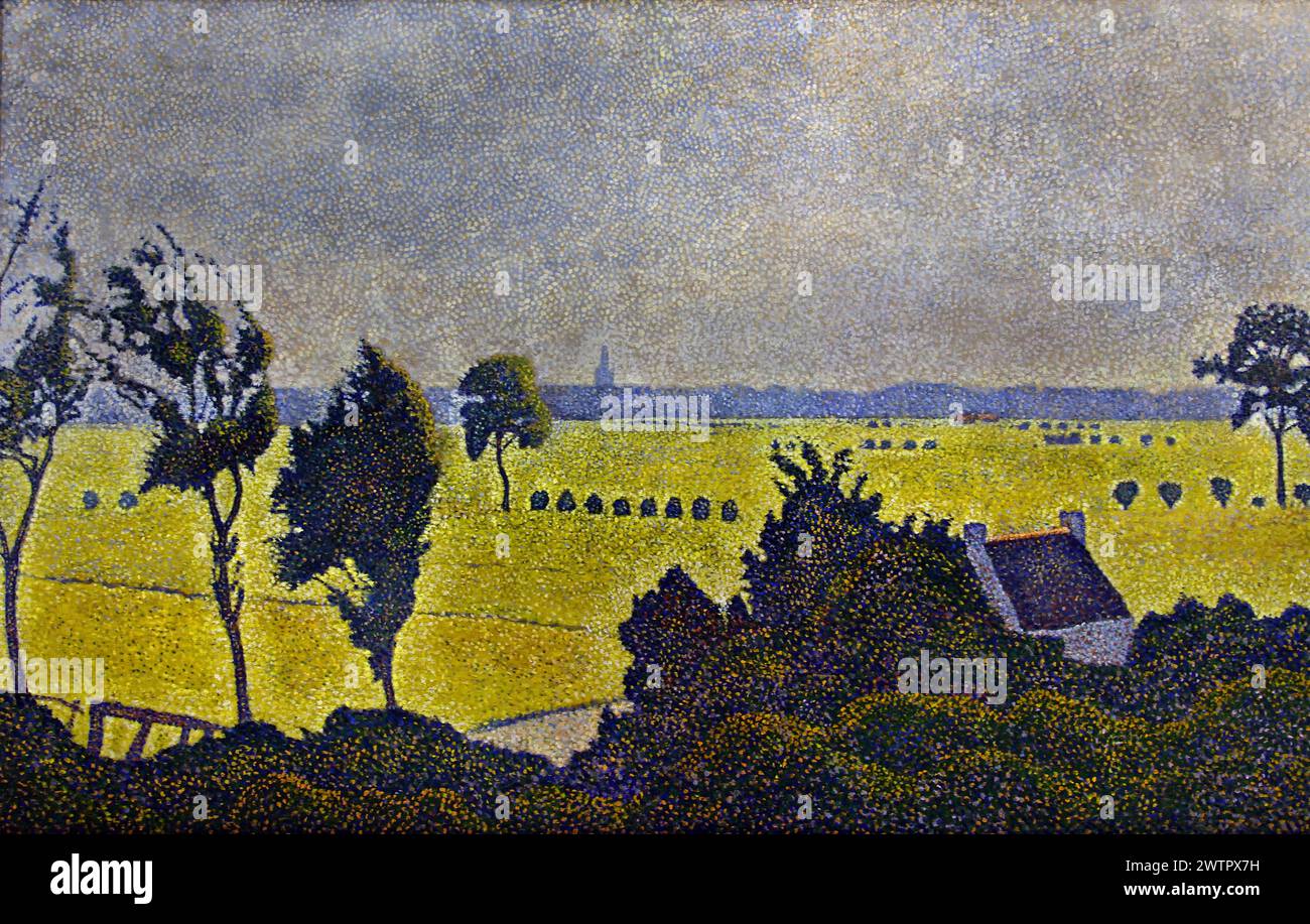 Landscape in Seneffe 1888  by Alfred William Finch ( Willy ) 1854-1930 Belgian Belgium Royal Museum of Fine Arts,  Antwerp, Belgium, Belgian. Stock Photo