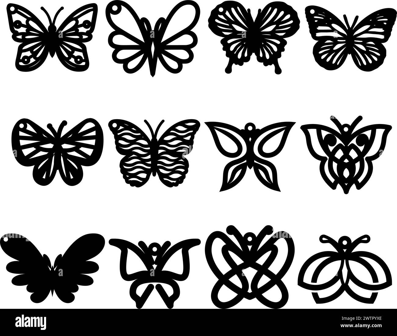 beautiful butterfly earring vector illustration design eps.10 Stock Vector