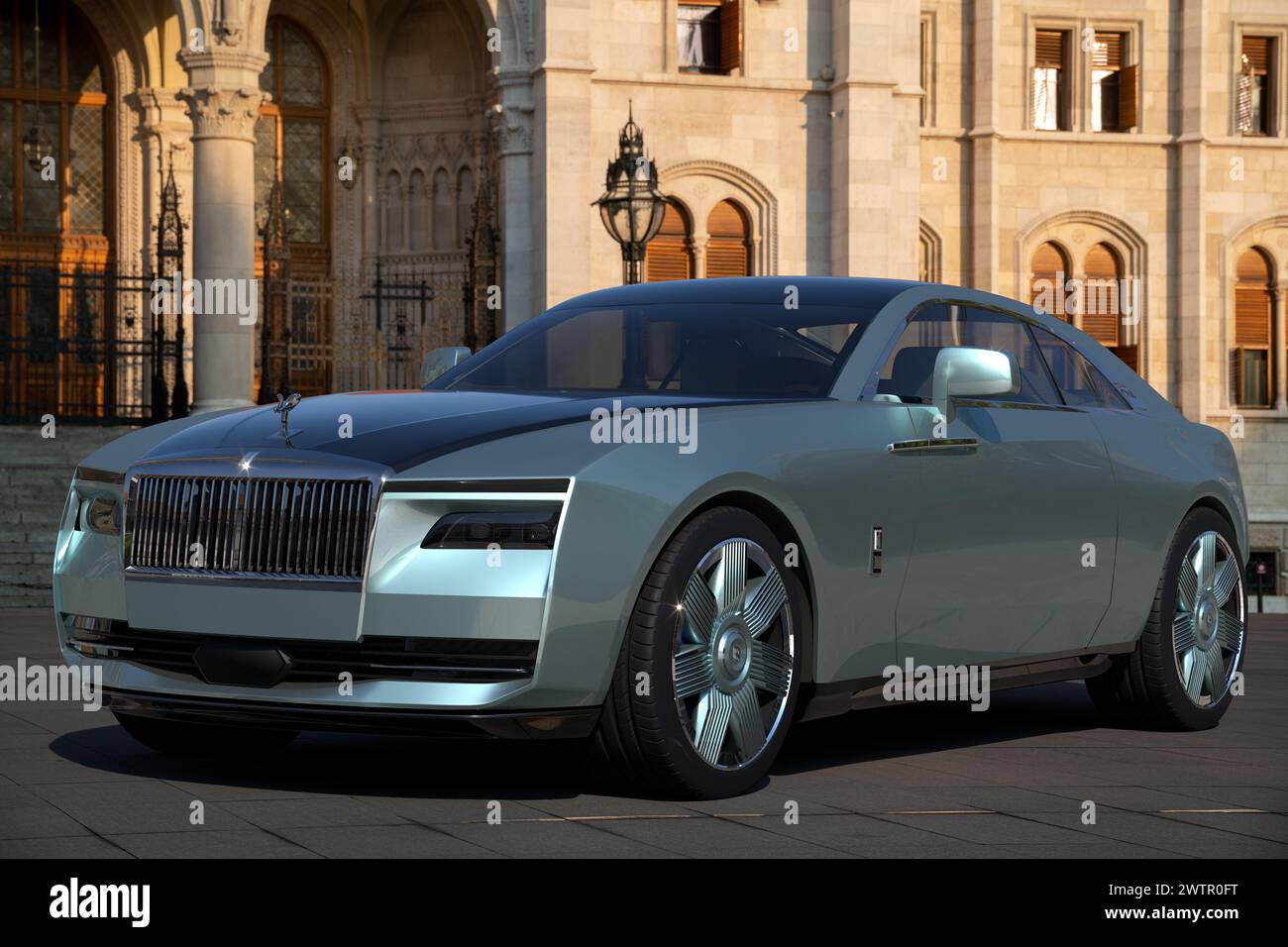 Rolls-Royce Spectre.The first electric car from RollS Royce. Stock Photo