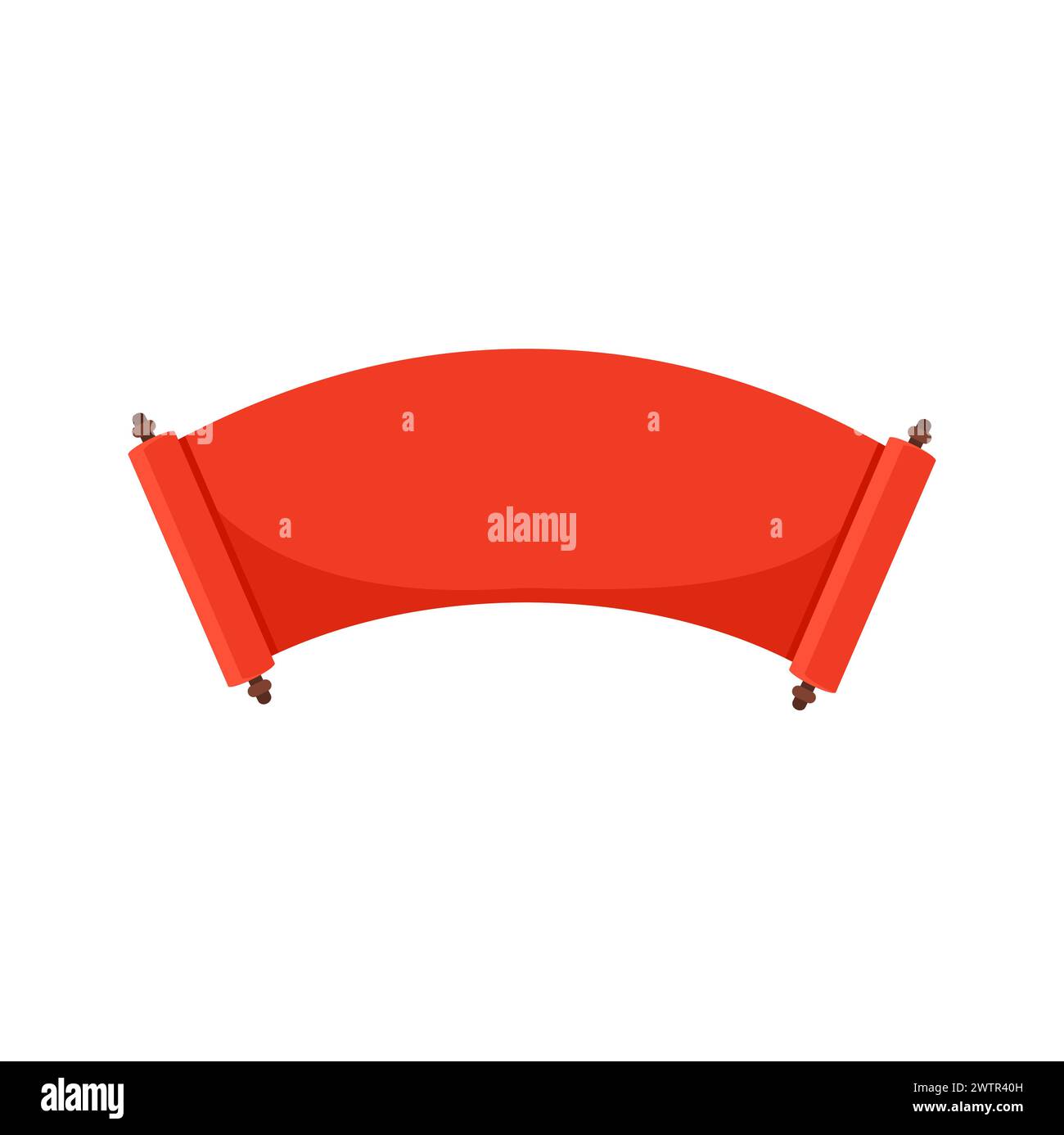 Chinese curved scroll. Oriental asian scroll paper, japanese culture