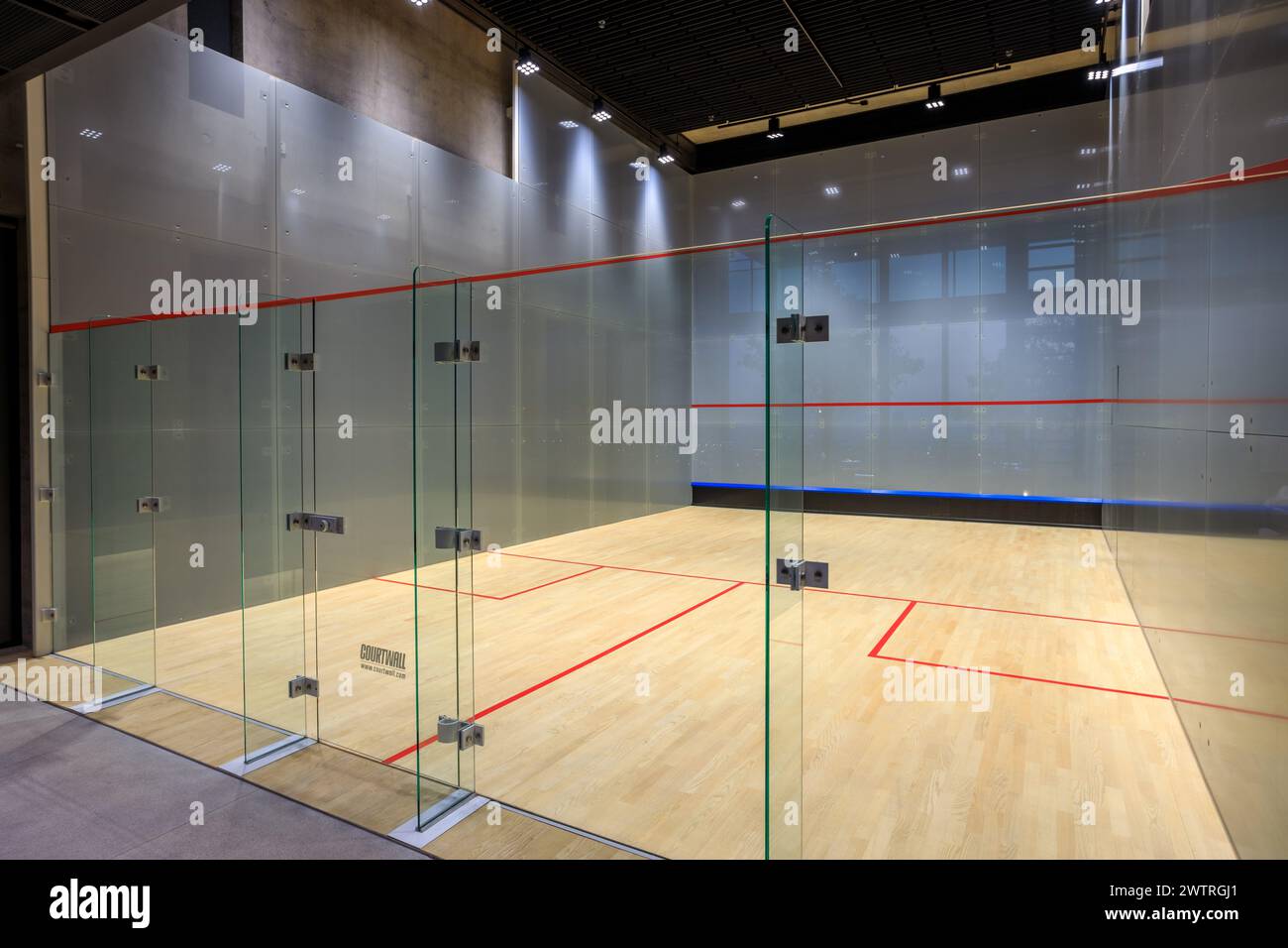Picture Idea: Bangkok Thailand March 6 2024 Indoor Squash Court In A
