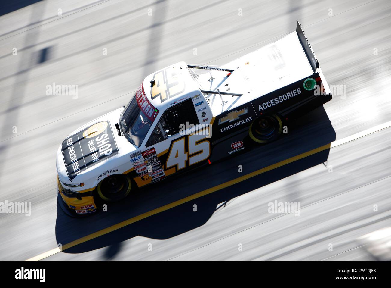 Johnny Sauter practices for the Weather Guard Truck Race in Bristol, TN, USA. Stock Photo