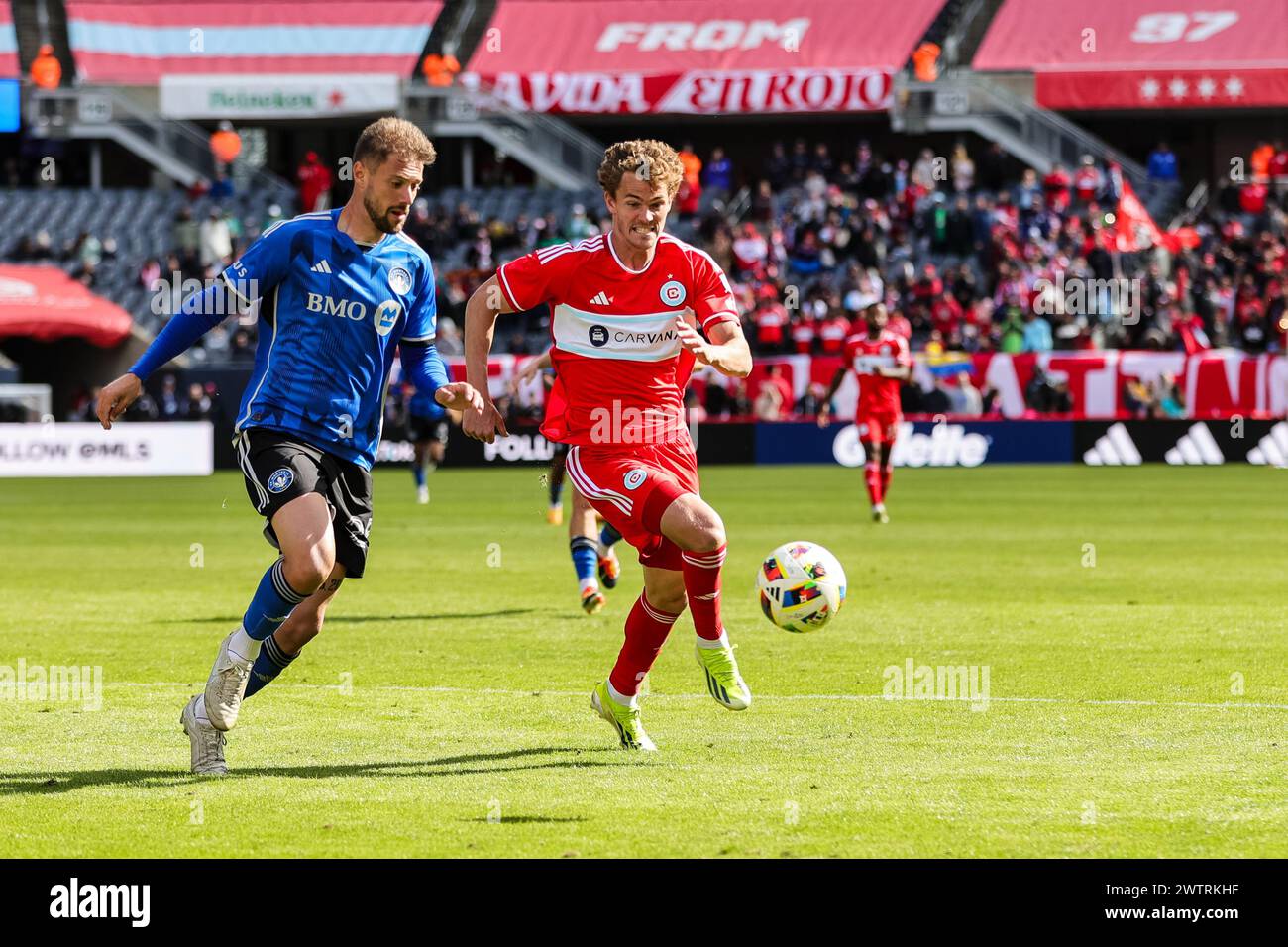 Thomas Barlow of Chicago FIRE FC on March 16th, 2024. Stock Photo