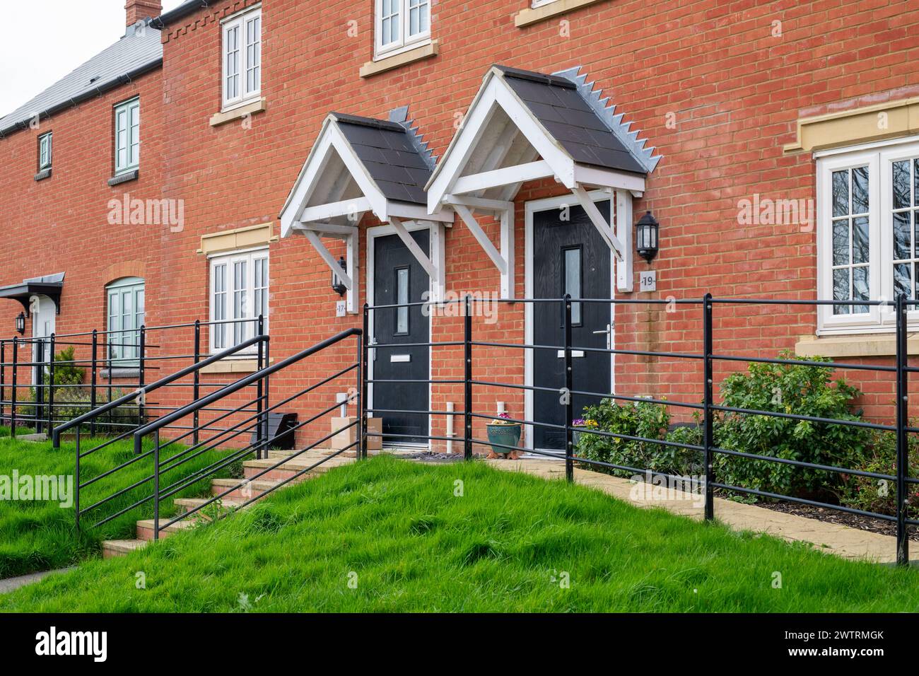Town houses in Brackley, Northamptonshire, England Stock Photo