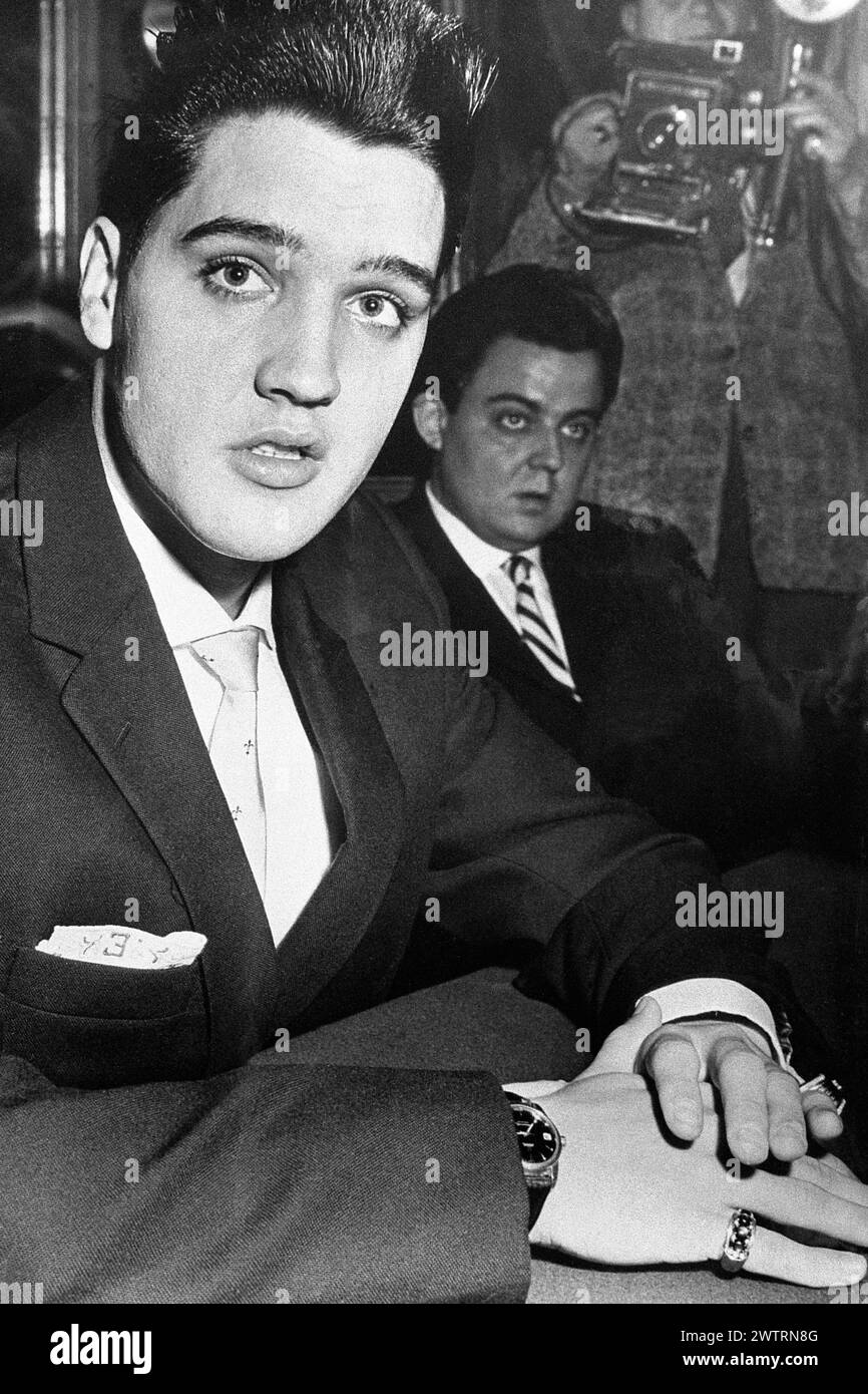 Portrait of Elvis Presley 1959 ©Serge Hambourg/opale.photo Stock Photo