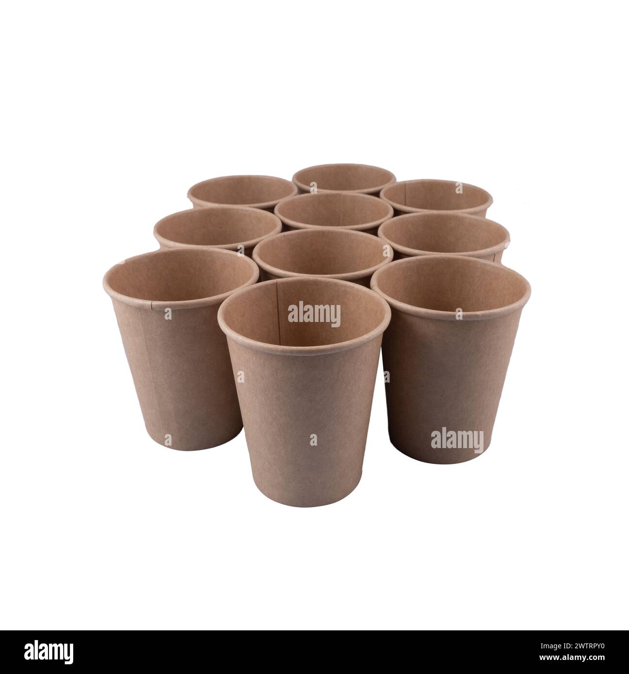 paper cups on a transparent background Stock Photo
