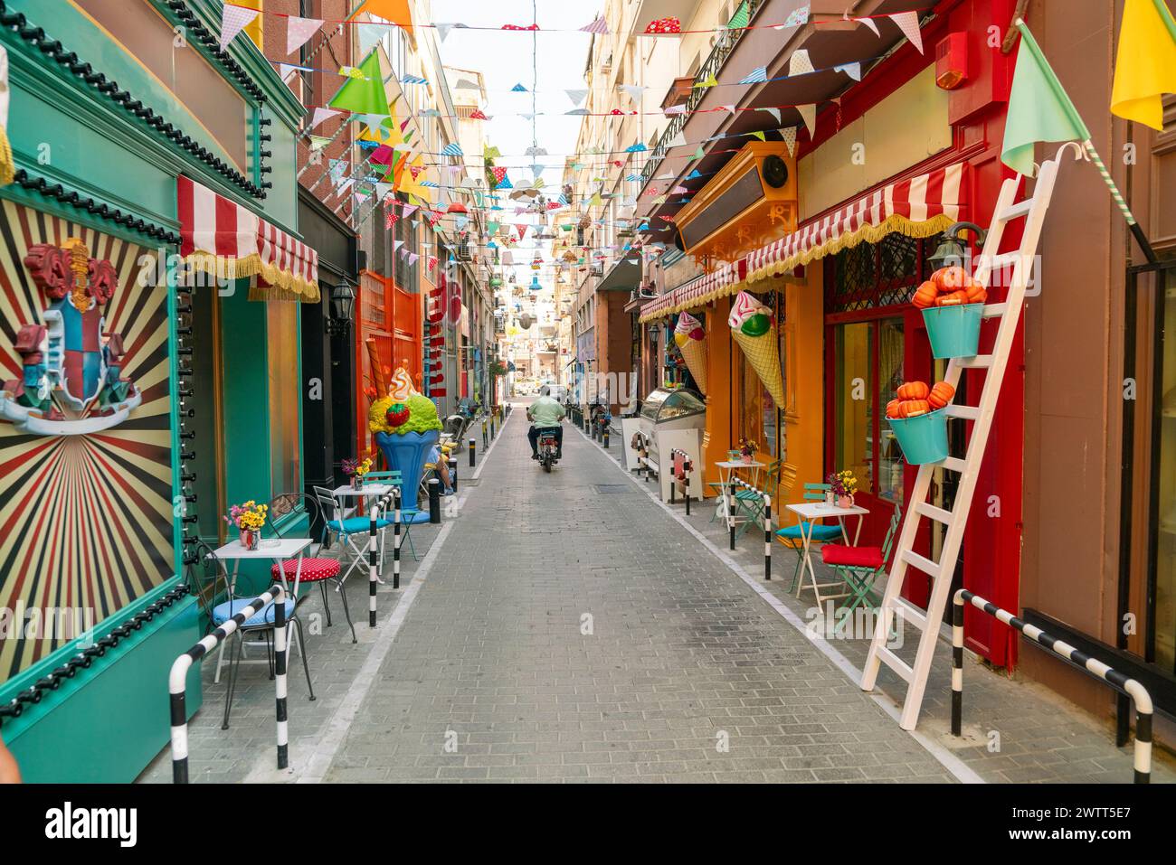 Colorful shops in the center of Athens in Plaka neighbourhoods Stock ...