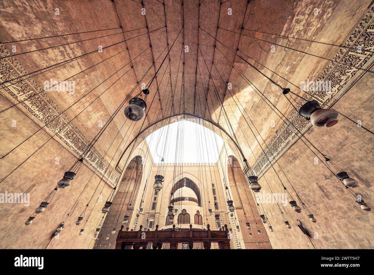 Mosque-Madrasa of Sultan Hassan in El Khalifa area near the Citadel, Cairo, Egypt Stock Photo