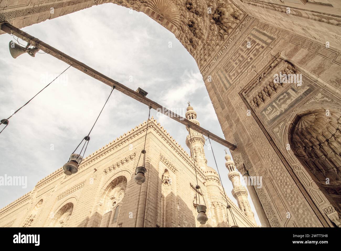 Mosque-Madrasa of Sultan Hassan in El Khalifa area near the Citadel, Cairo, Egypt Stock Photo