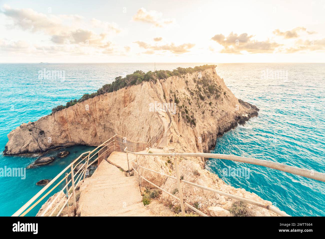 Porto Katsiki late afternoon in Spring Stock Photo