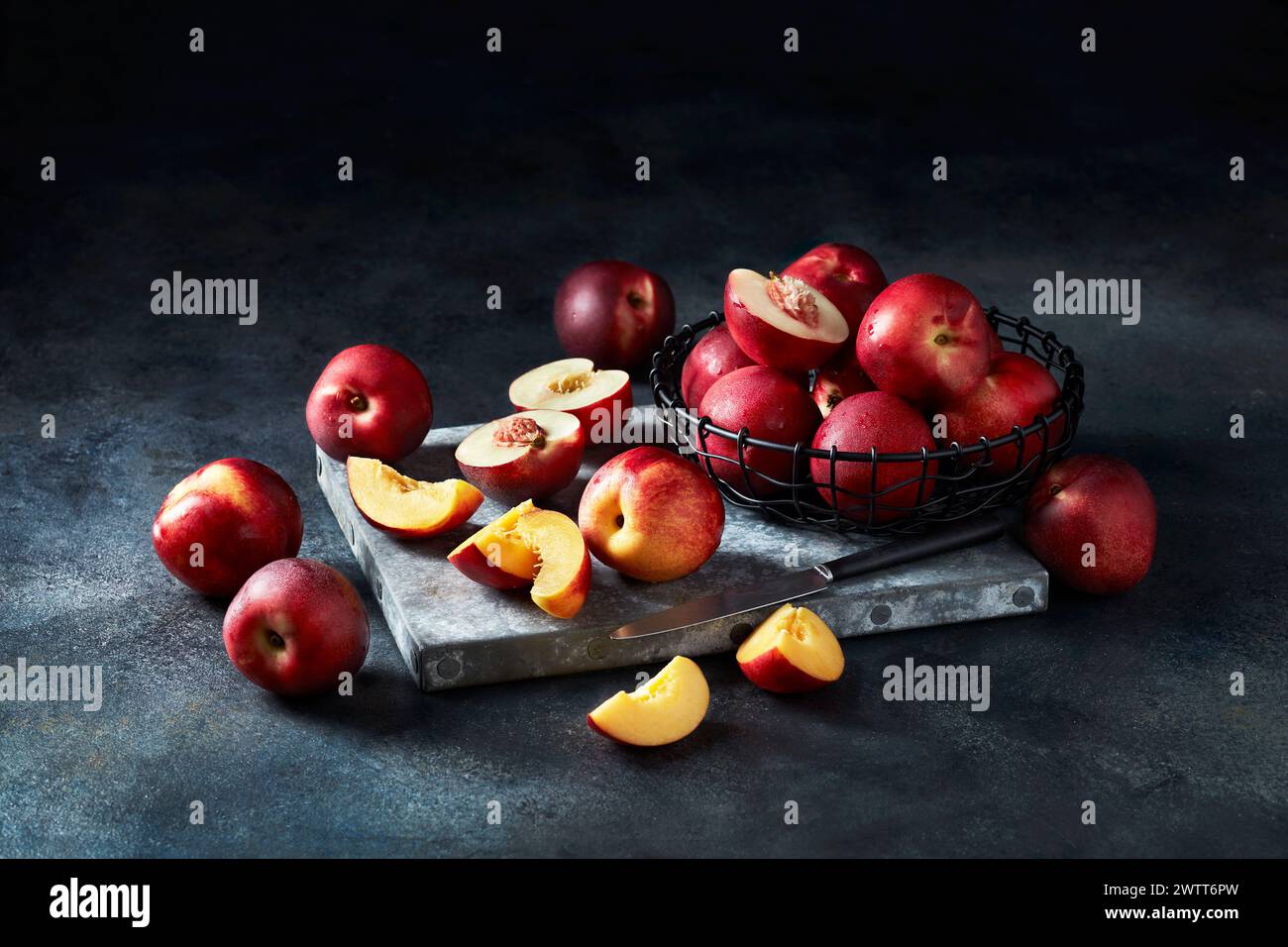 Nectarines Still Life Stock Photo