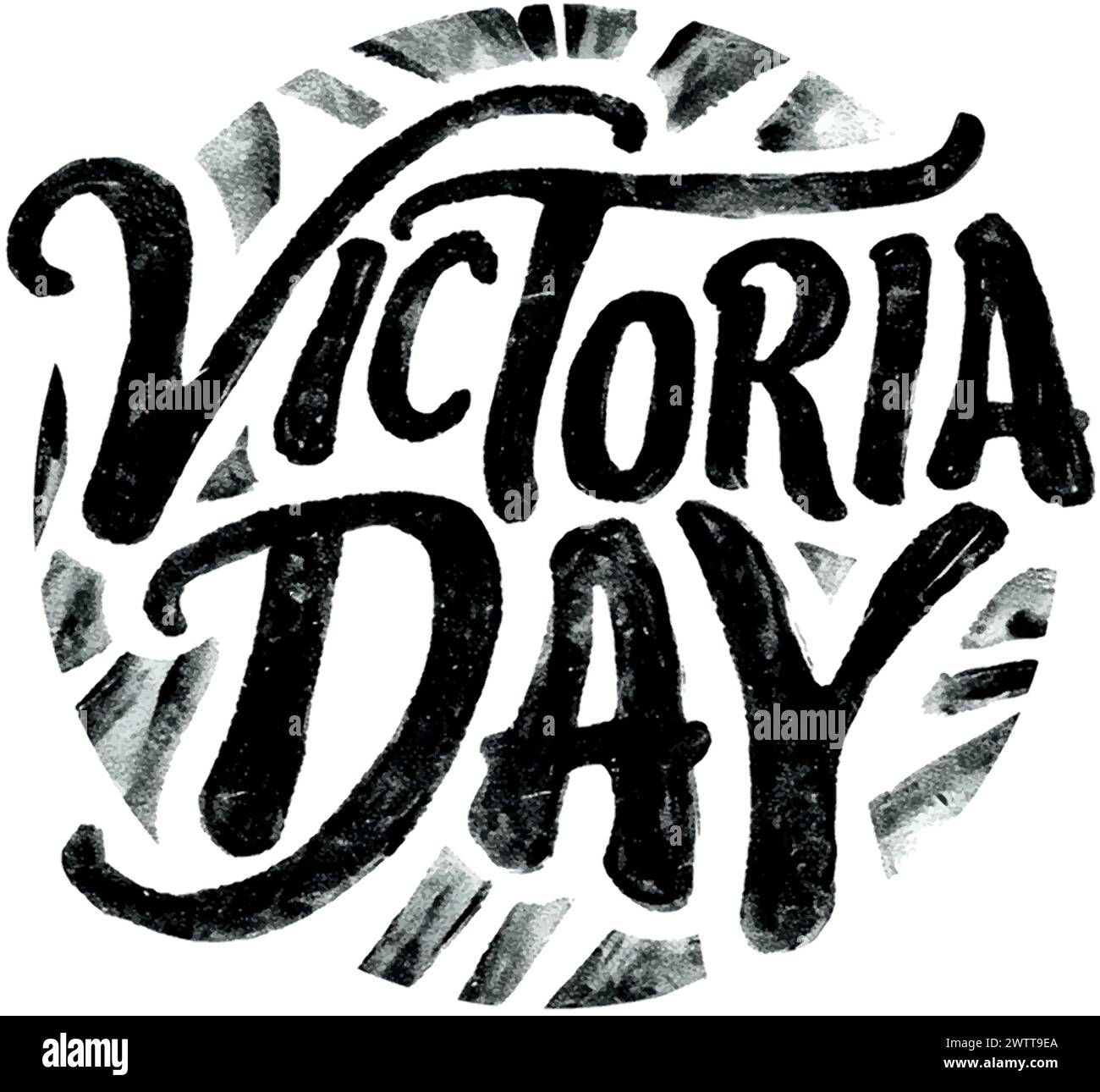 black and white drawing of a splash of water with the words Victoria