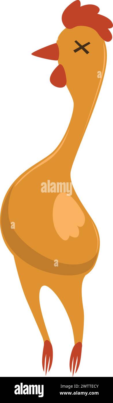 Rubber chicken toy cartoon icon. Pet chew accessory Stock Vector Image ...