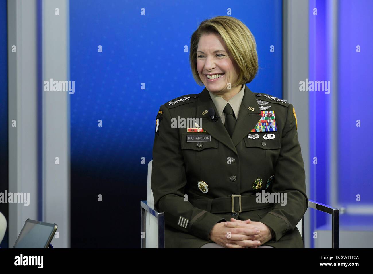 Washington, USA. 19th Mar, 2024. US General Laura J. Richardson delivers remarks about Guantanamo, Venezuela and Russia, China on Latino American region influential; during a conversation: Security in the Western Hemisphere, today on March 19, 2024 at Atlantic Council/Think Tank in Washington DC, USA. (Photo by Lenin Nolly/Sipa USA) Credit: Sipa USA/Alamy Live News Stock Photo