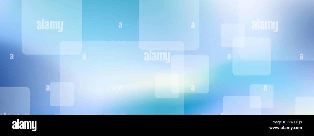 Banner, Business abstract web header background with round squares shapes Stock Vector