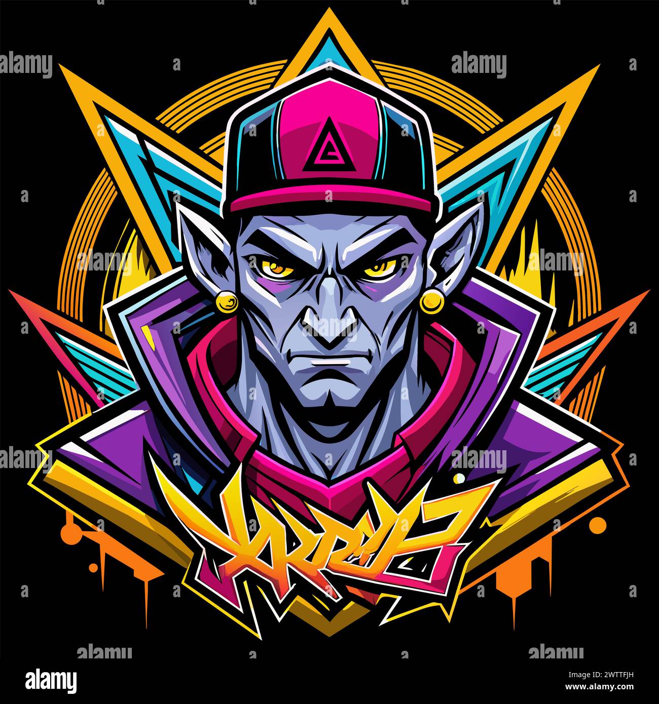 Tshirt Sticker Design of Street Style Icon Pay homage to streetwear