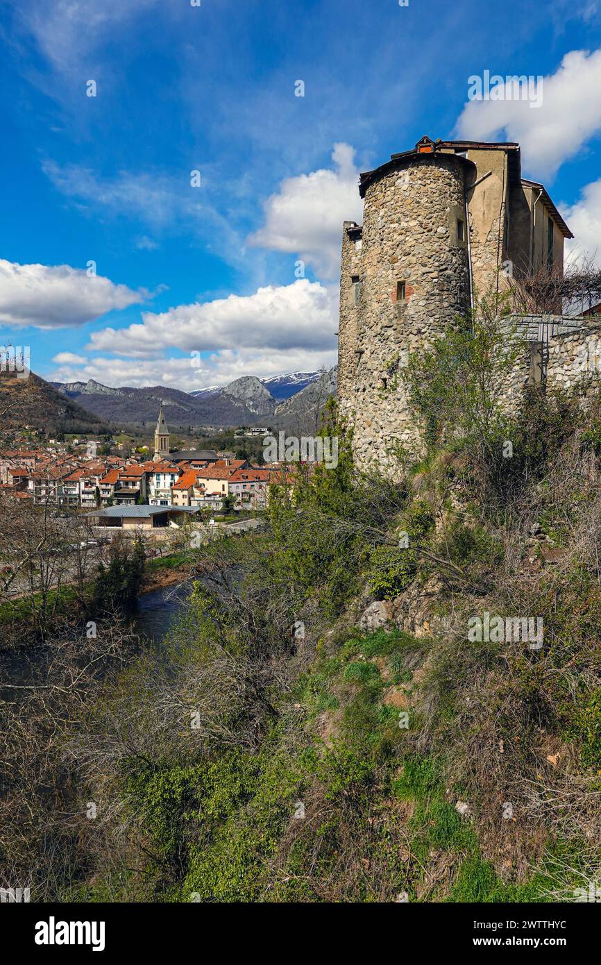 The Tarascon sur Ariege area of the French Pyrenees, Ariege, France Stock Photo
