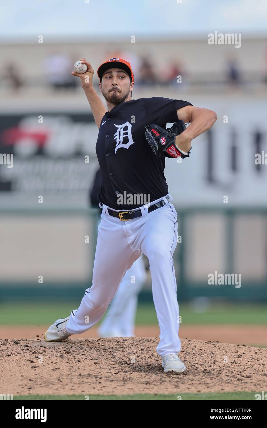 Lakeland, USA. 12th Mar, 2024. Lakeland FL USA; Detroit Tigers pitcher ...