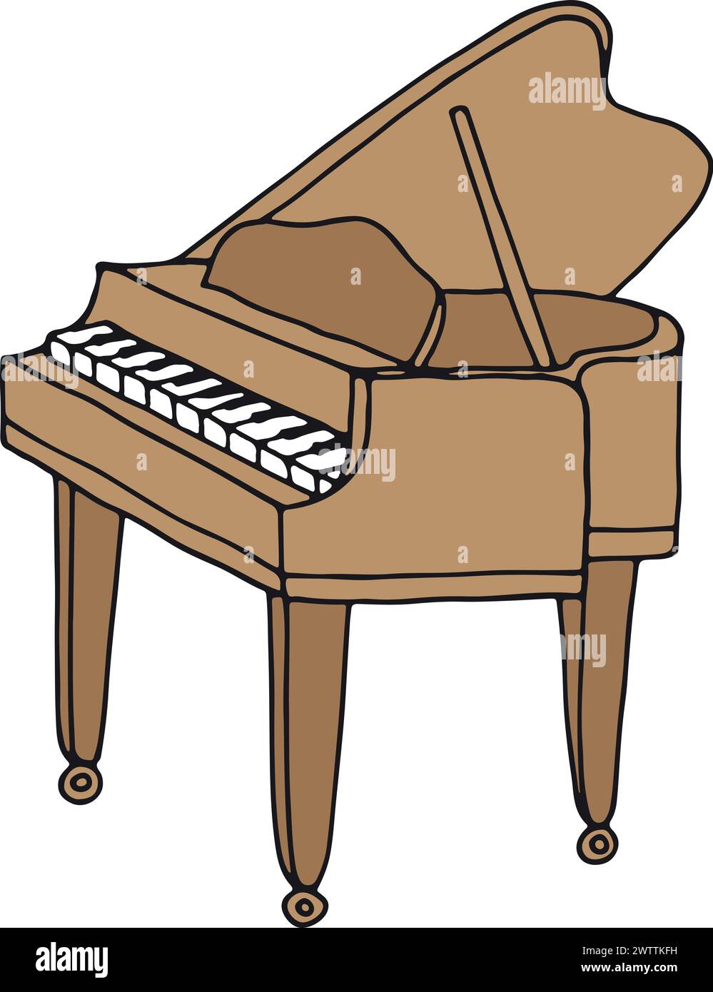 Piano drawing Cut Out Stock Images & Pictures - Alamy