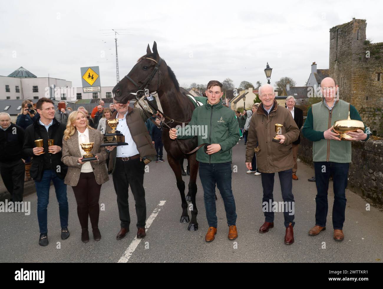 Jockey Paul Townend, owners Audrey Turley, Greg Turley, 2024 Boodles