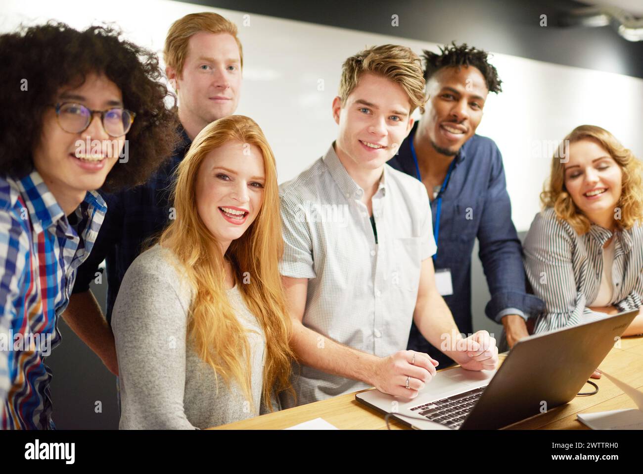 Group of young professionals at a meeting Stock Photo