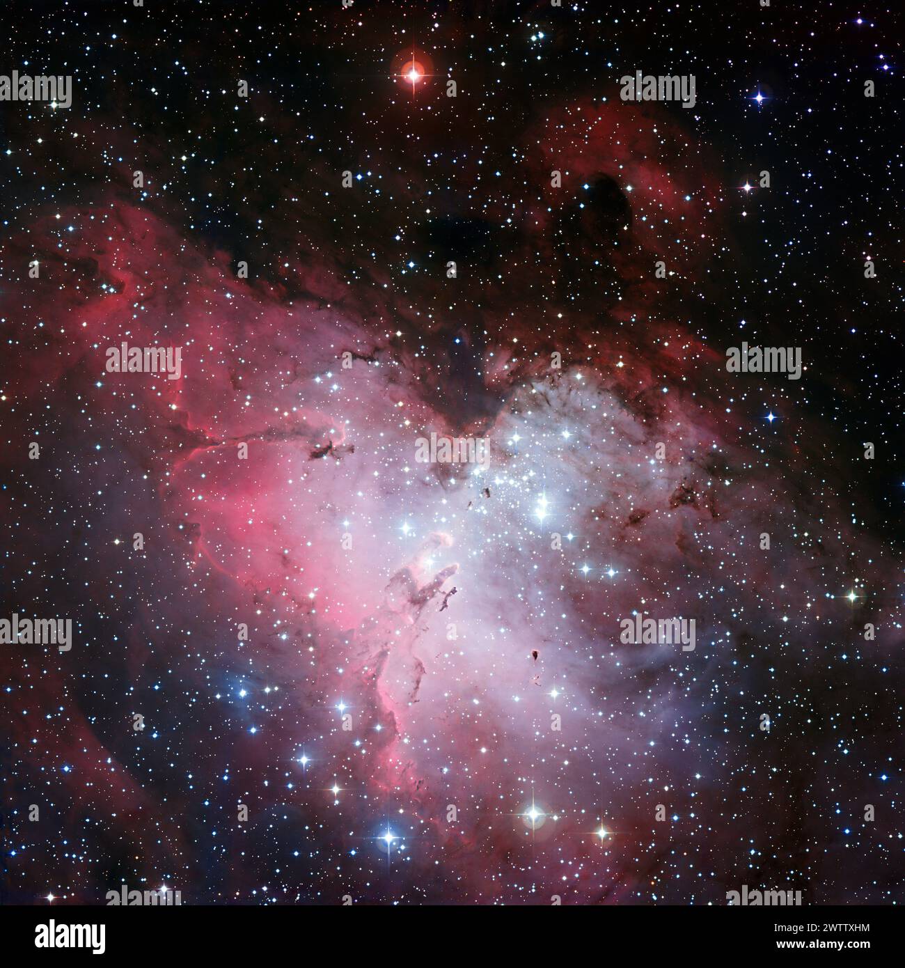 Nebula and stars in deep space Stock Photo