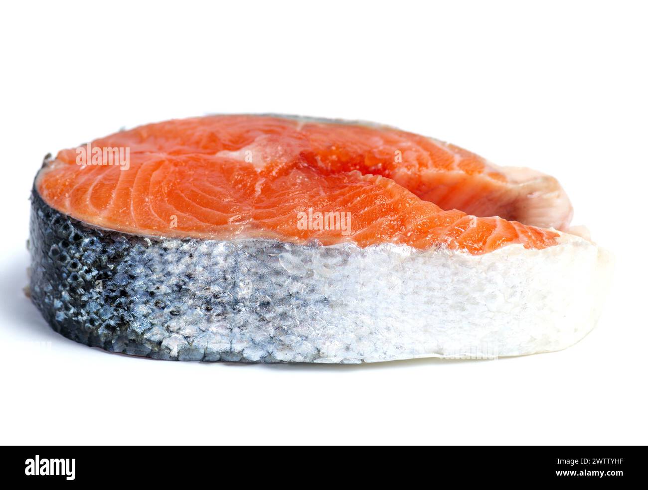Fresh raw salmon , trout, steak isolated on white background Stock ...