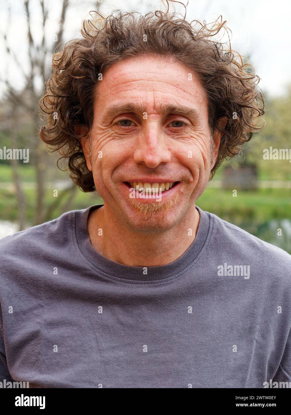 Smiling man outdoors Stock Photo