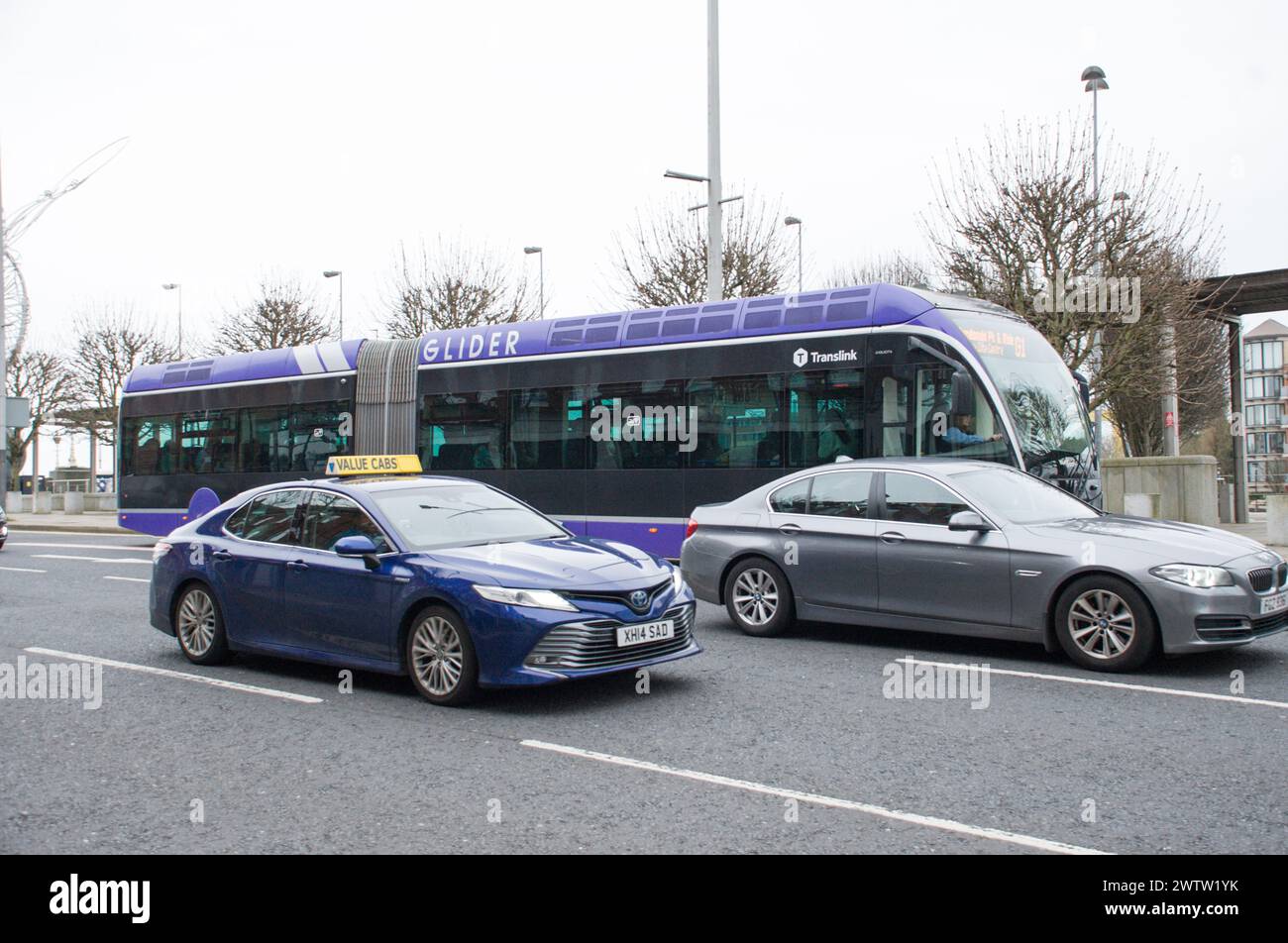 Glider Bus, Belfast, Northern Ireland Stock Photo Alamy