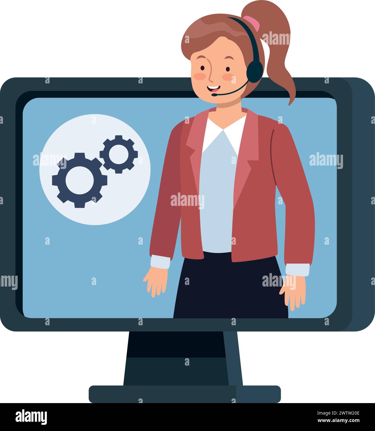 customer support agent Stock Vector Image & Art - Alamy