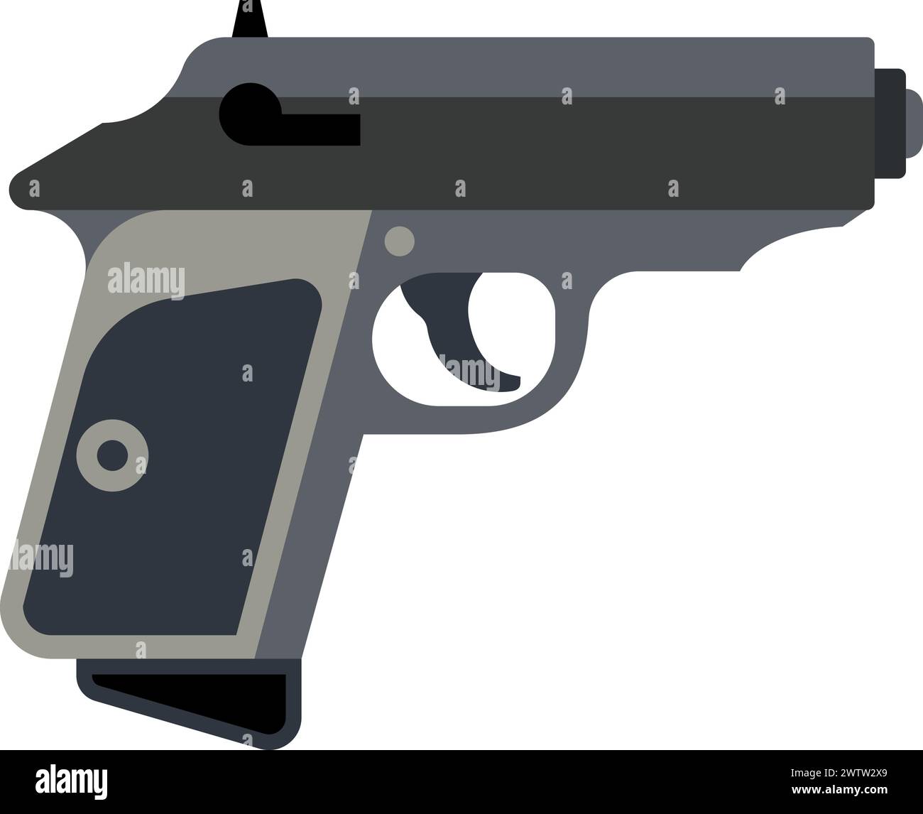 Weapon icon. Hand pistol. Small spy handgun Stock Vector Image & Art ...