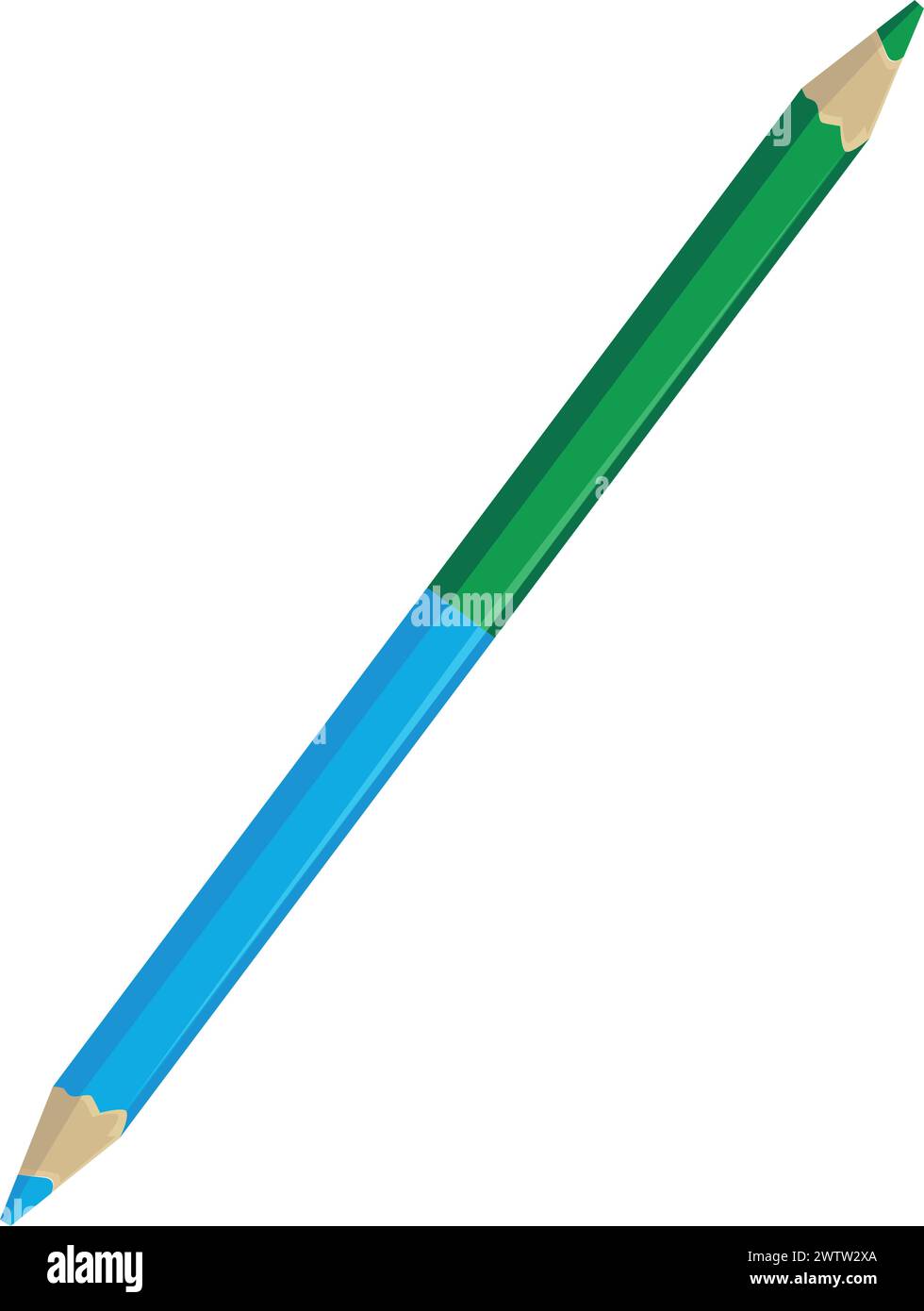 Color pencil cartoon icon. Artistic creative drawing tool Stock Vector