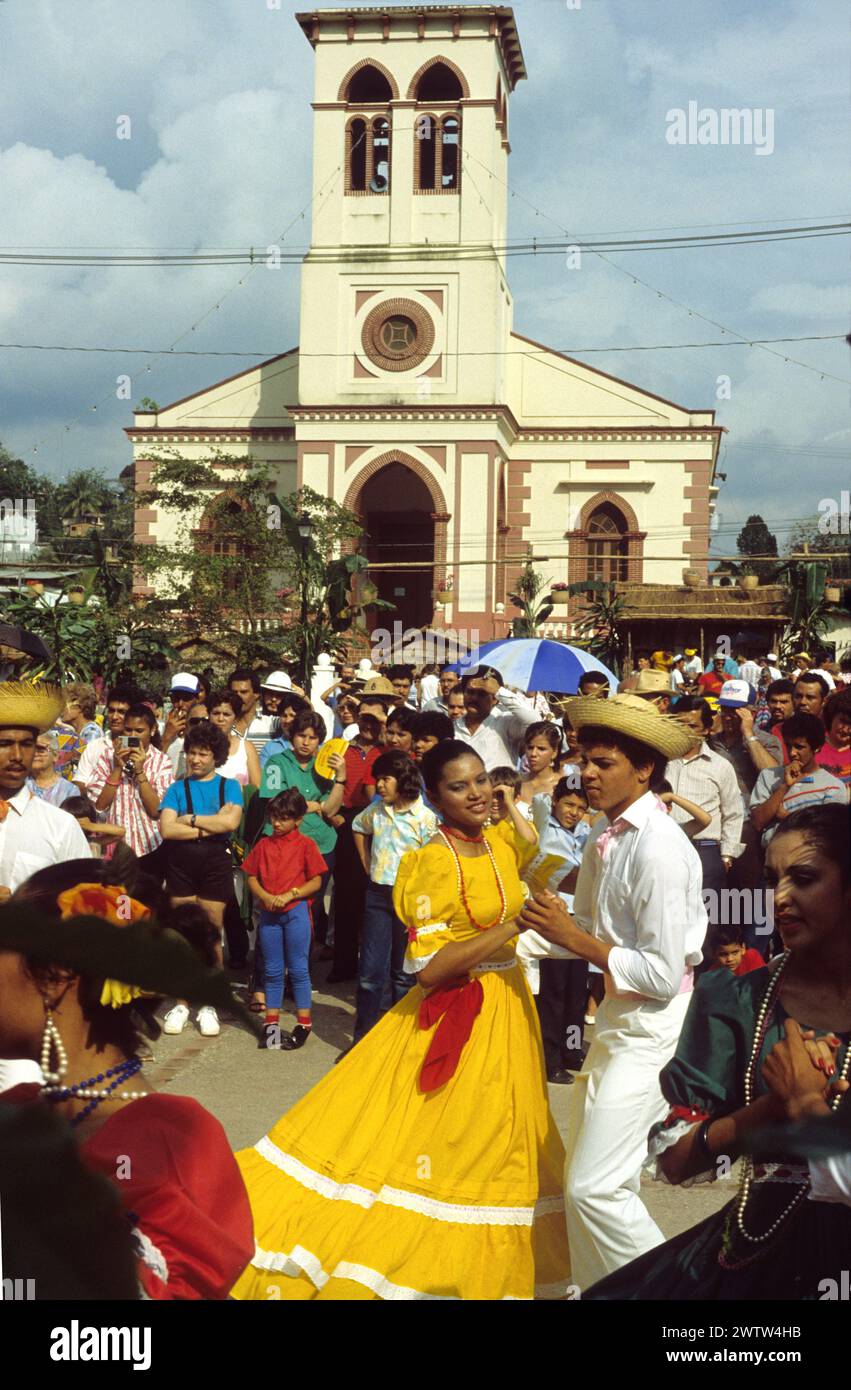 porto rico puerto rico usa coffe festival traditional folkloric dances portorican people Stock Photo