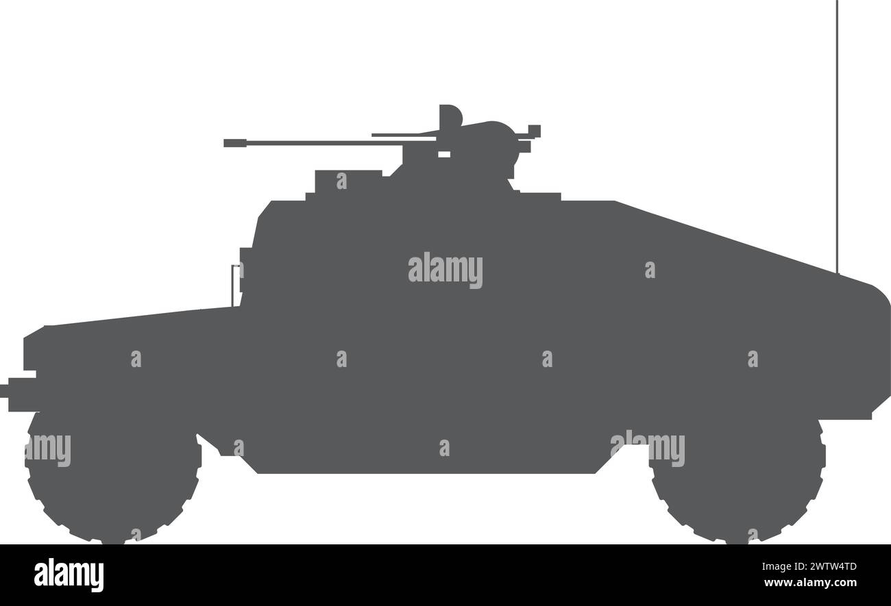 Military logo. Light utility vehicle black silhouette Stock Vector ...