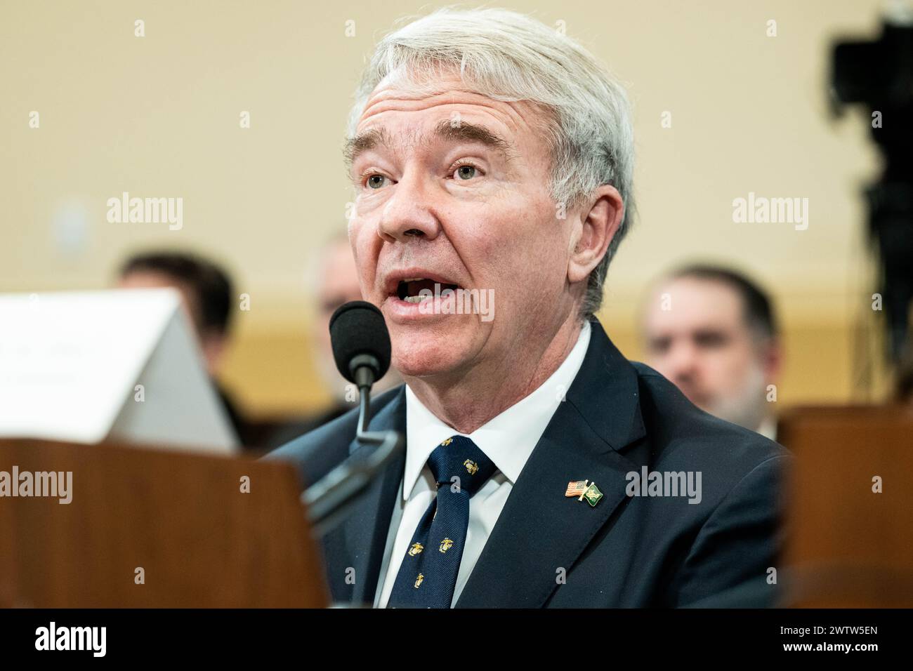 Washington, United States. 19th Mar, 2024. General Kenneth McKenzie Jr. (Retired), Former Commander of United States Central Command, speaks at a hearing of the House Foreign Affairs Committee at the U.S. Capitol. Credit: SOPA Images Limited/Alamy Live News Stock Photo