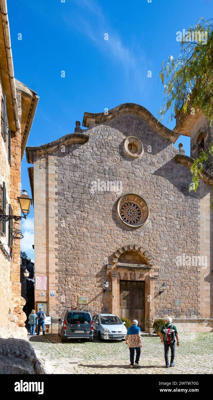 Valldemossa, Balearic Islands, Spain, Església de Sant Bartomeu, Editorial only. Stock Photo