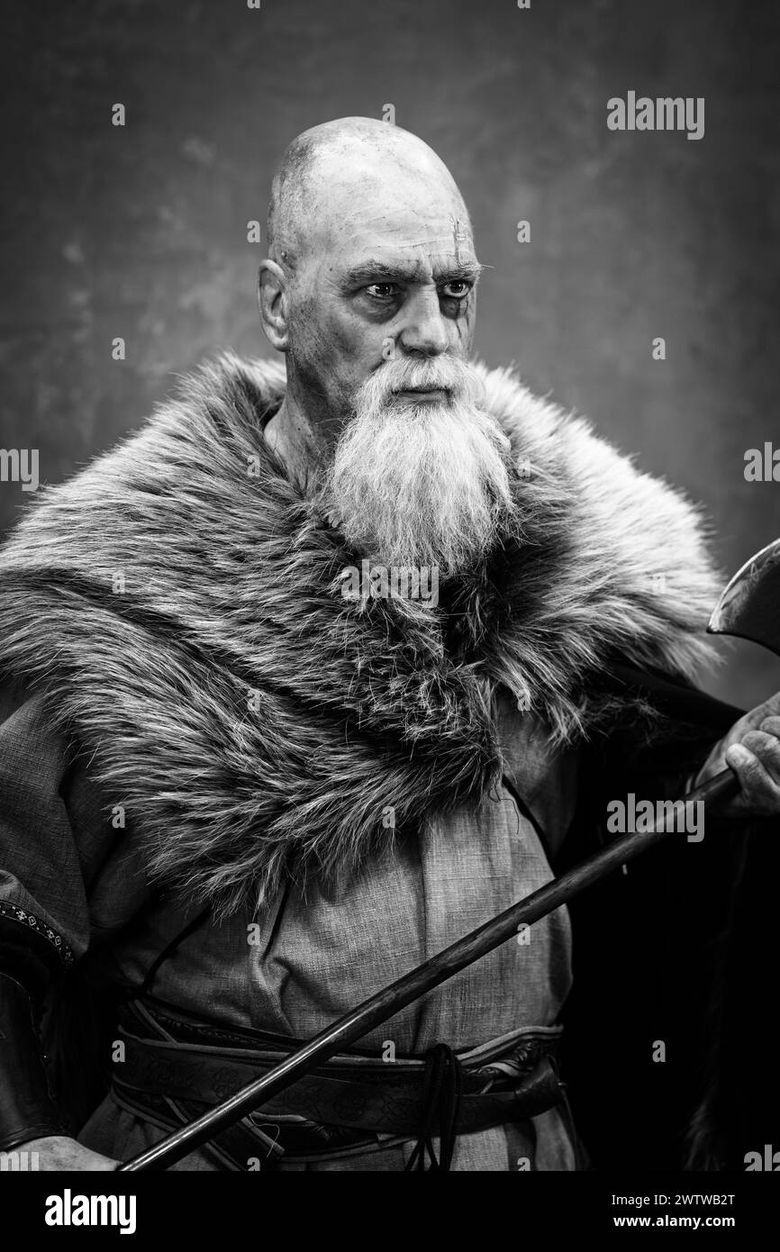 Viking outfit Black and White Stock Photos & Images - Alamy