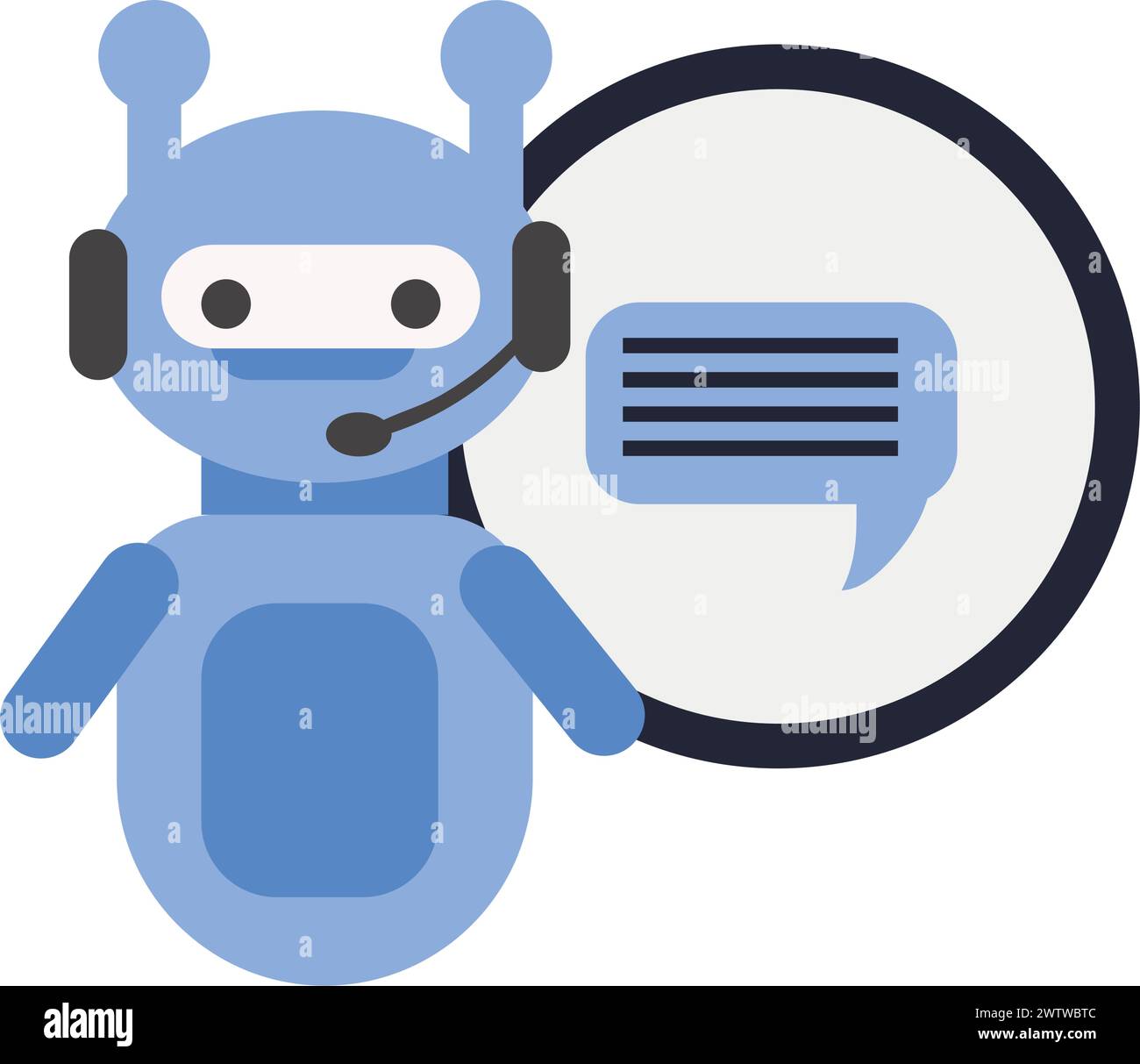 chatbot automatic service illustration design Stock Vector Image & Art ...