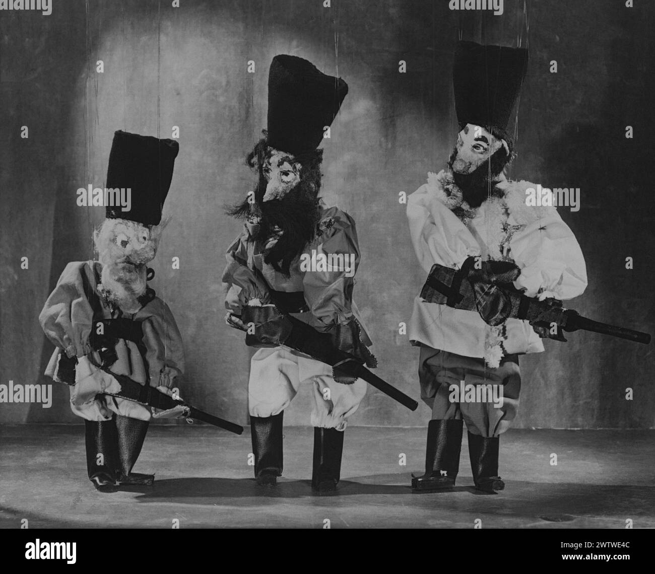 Stills from a puppet production of Peter & The Wolf by the Russian composer Sergei Prokofiev Stock Photo