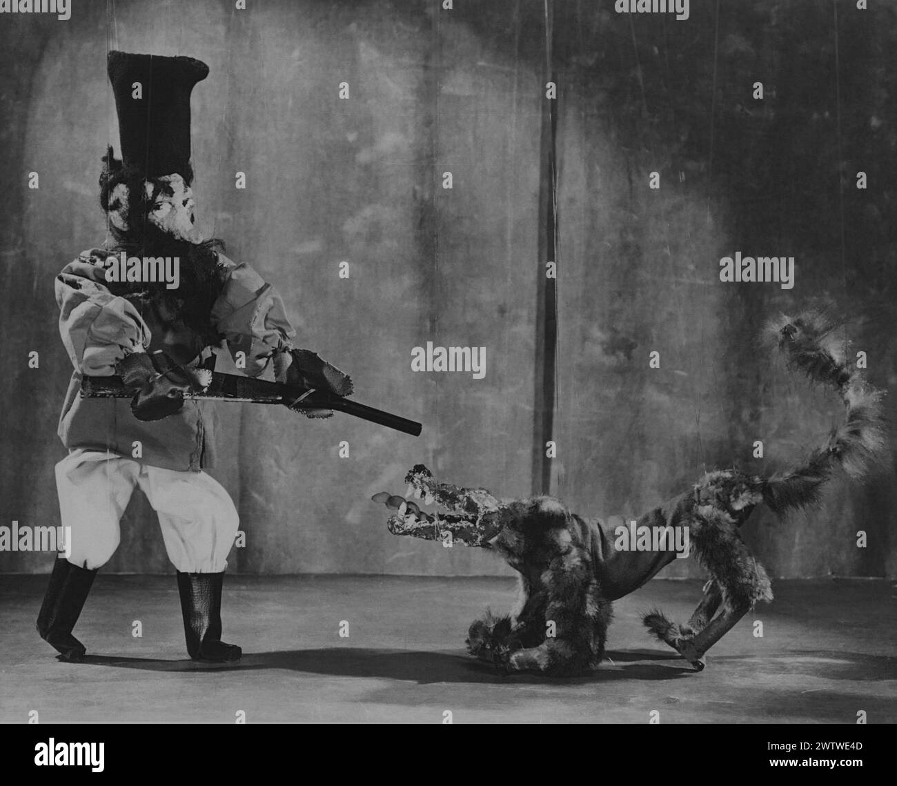 Stills from a puppet production of Peter & The Wolf by the Russian composer Sergei Prokofiev Stock Photo