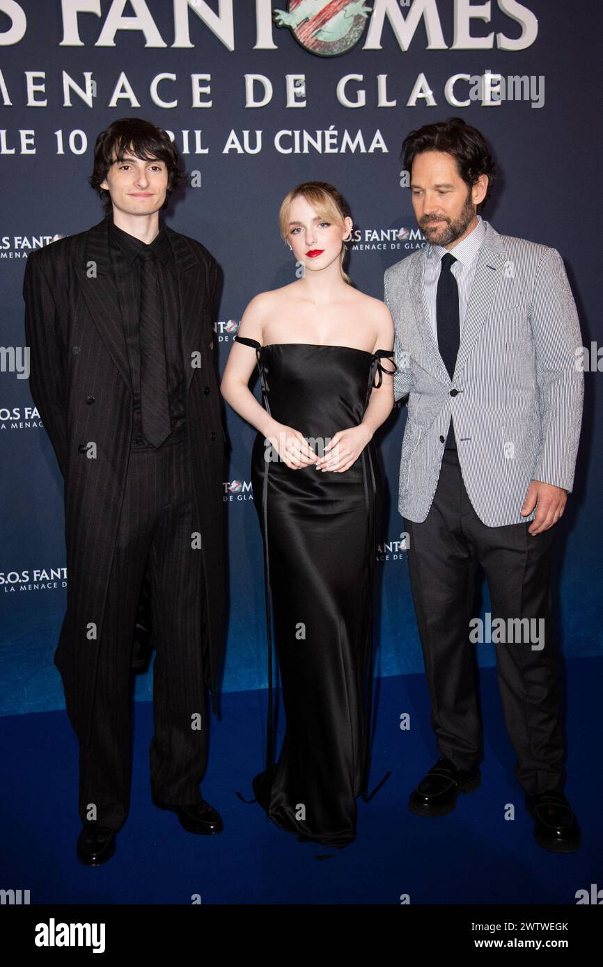 Paris Paul Rudd Paris, France. 19th Mar, 2024. Finn Wolfhard, Mckenna Grace and Paul ...